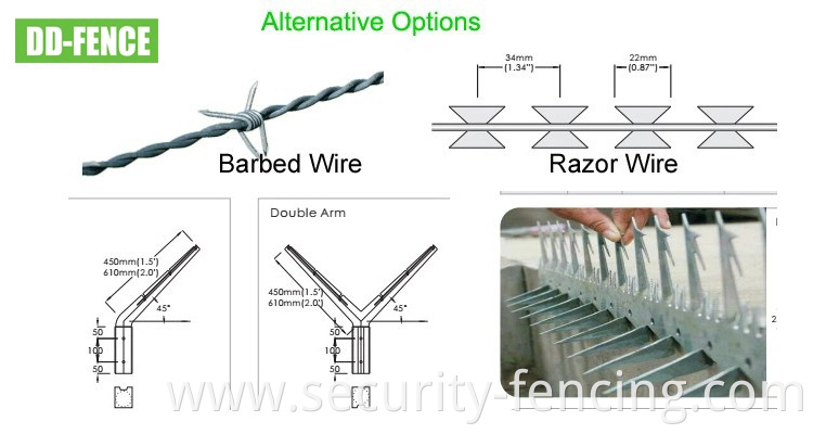 High Security Welded 358 Anti Climb Cut Metal Fence for Villa Industry Airport Commercial Area